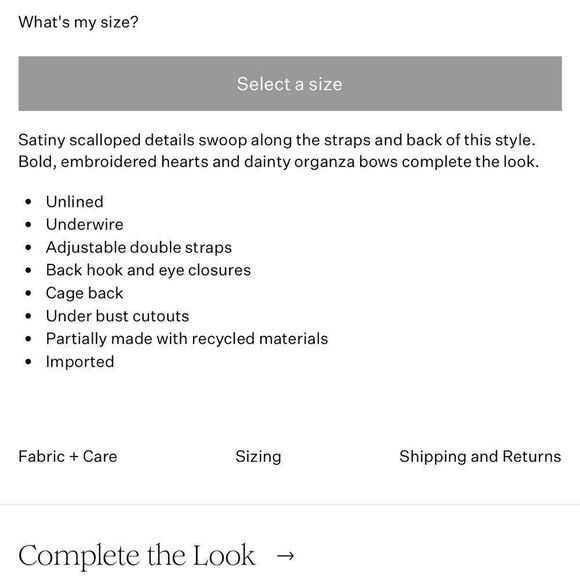 For Love and Lemons Graphic Hearts Bra - Picture 4 of 5